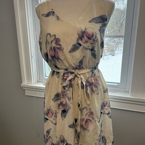 Pink Owl Floral Sleeveless Dress‎